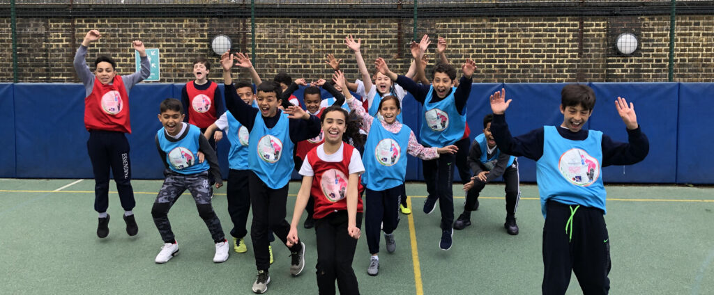 LEYTON, ENGLAND - MAY 10: Girls participate in games of cricket and practice sessions during the ECB South Asian Action Plan Launch at Leyton County Ground on May 10, 2018 in Leyton, England. (Photo by Christopher Lee/Getty Images)