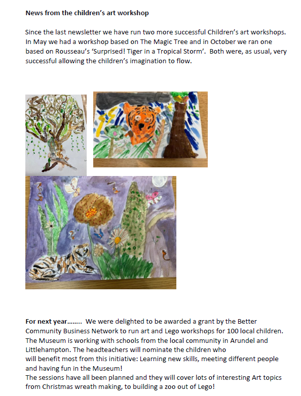 extract from members' newsletter